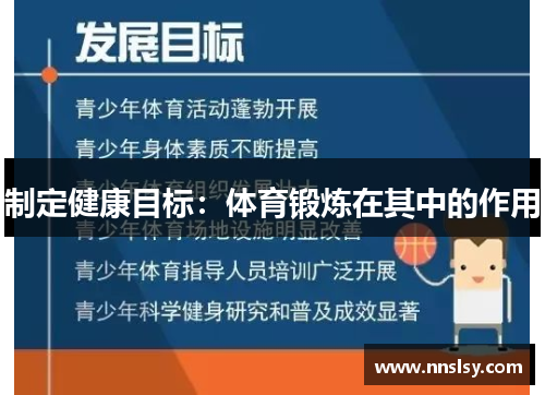 制定健康目标：体育锻炼在其中的作用